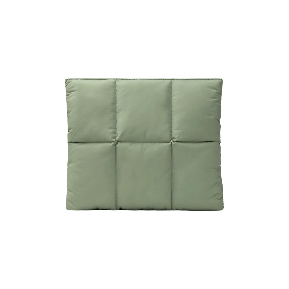 Sage green padded polyester laptop sleeve for 14 to 16 inch laptops