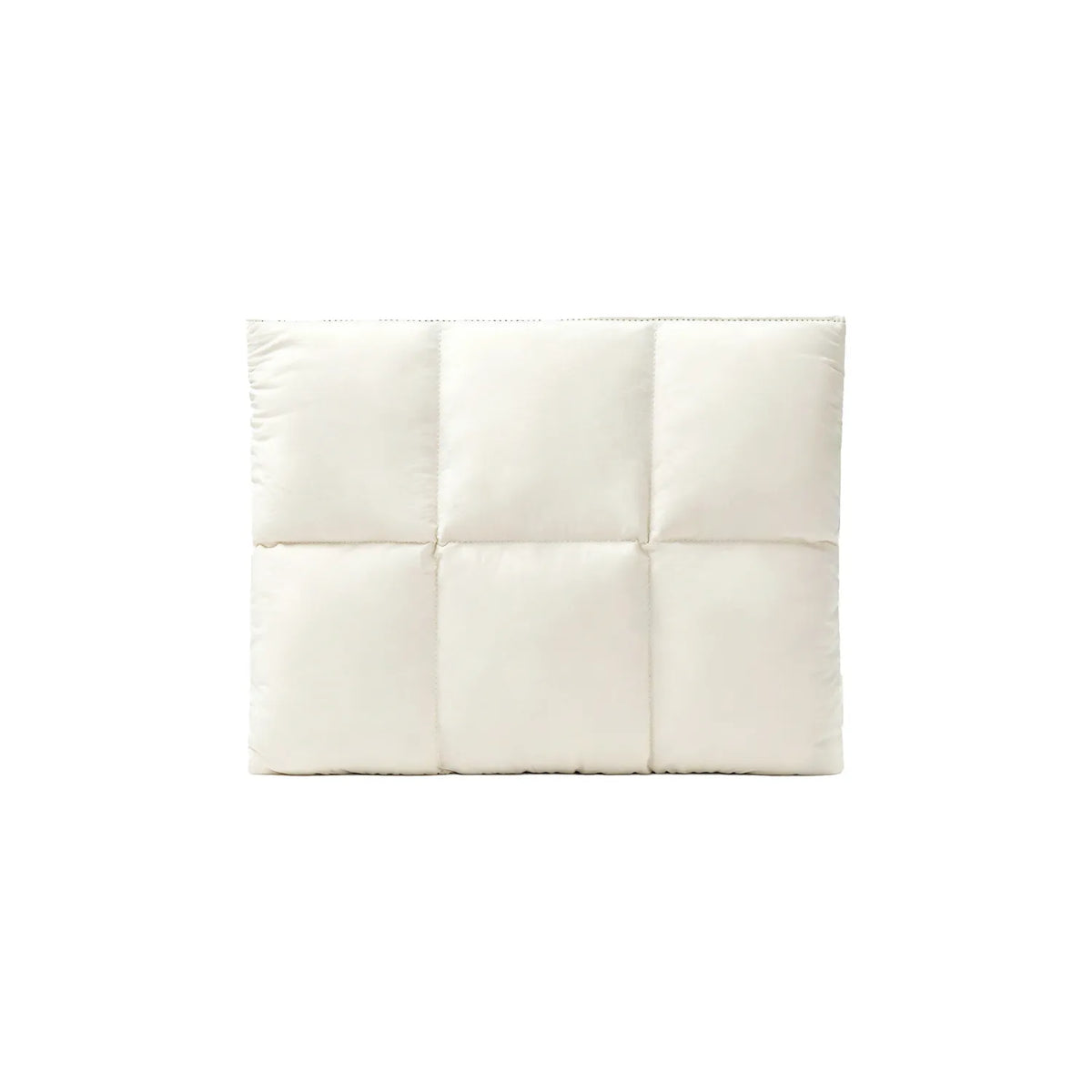 White padded polyester laptop sleeve for 14 to 16 inch laptops