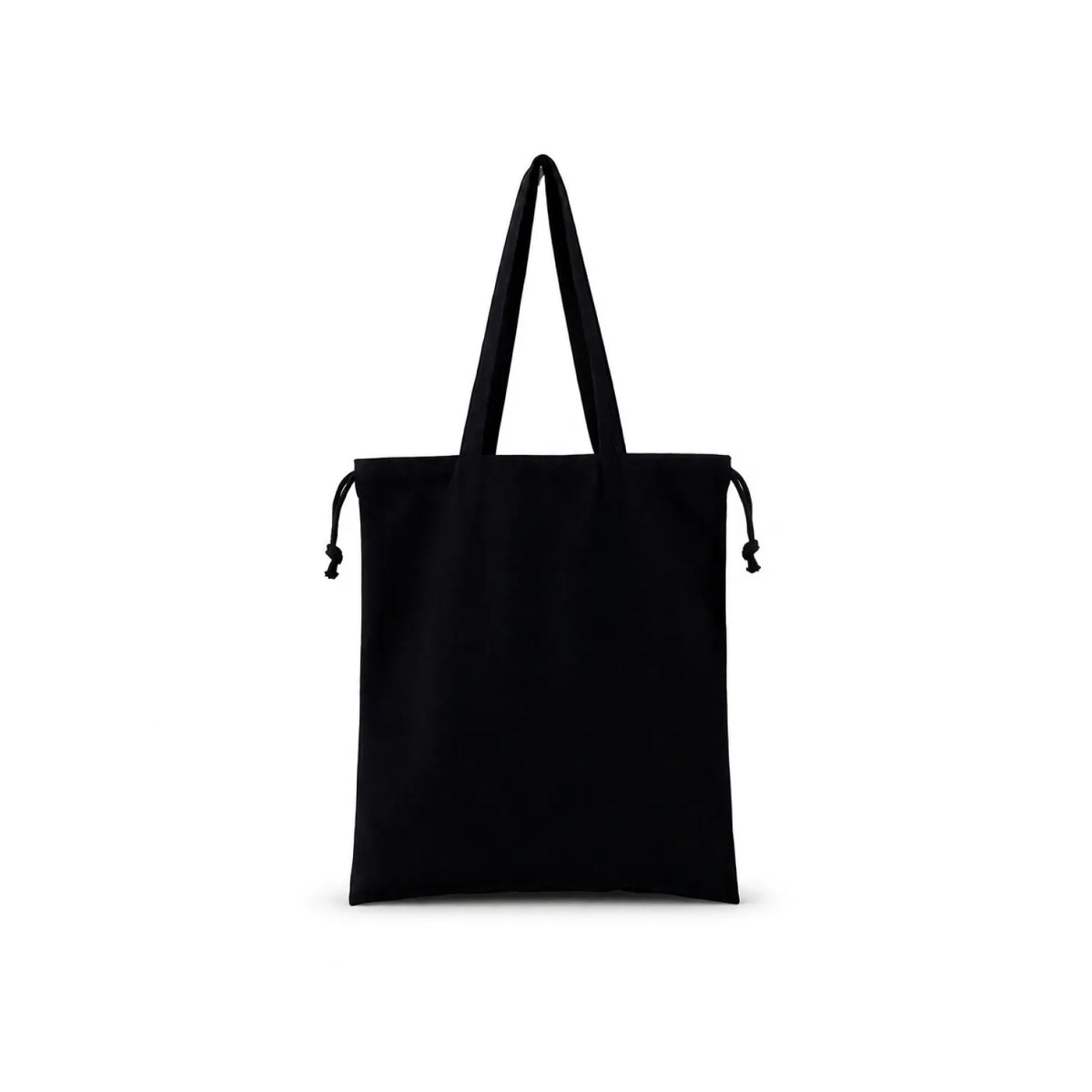 Drawstring Top Cotton-Blend Tote Bag