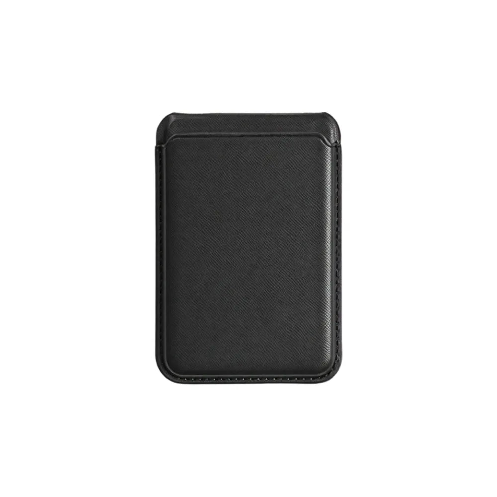 Black PU leather MagSafe wallet stand for custom branded client gifting by Wumble Merch Australia