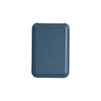 ustom branded PU leather MagSafe wallet stand in burgundy with card slot in cool blue, bulk corporate tech accessories Australia by Wumble Merch