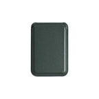ustom branded PU leather MagSafe wallet stand in burgundy with card slot in olive green, bulk corporate tech accessories Australia by Wumble Merch
