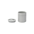 Custom branded 360ml ceramic coffee cup with silicone lid in moss green, bulk corporate drinkware Australia by Wumble