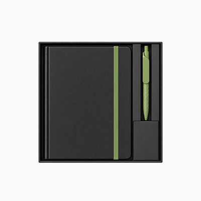 Black A5 Tyvek notebook and pen desk kit with customisable belly band by Wumble Merch Australia