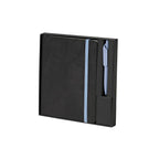 Black A5 Tyvek notebook and pen desk kit with customisable belly band by Wumble Merch Australia