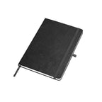 Close up of customisable belly band on A5 Tyvek notebook and pen desk kit, corporate gift Australia by Wumble Merch