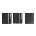 A5 Tyvek notebook and pen desk kit in black with elastic band and gel pen, corporate stationery gift Australia by Wumble Merch