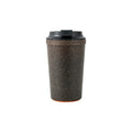 Dark brown anti-tip recycled coffee grounds tumbler, for office desk use, by Wumble Merch Australia