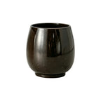 Dark brown 250ml aroma recycled coffee grounds coffee cup on a white background, rounded handle-free body and narrow rim, no branding applied