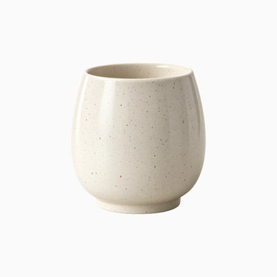 Off-white recycled coffee grounds aroma coffee cup, for specialty coffee retail, by Wumble Merch Australia