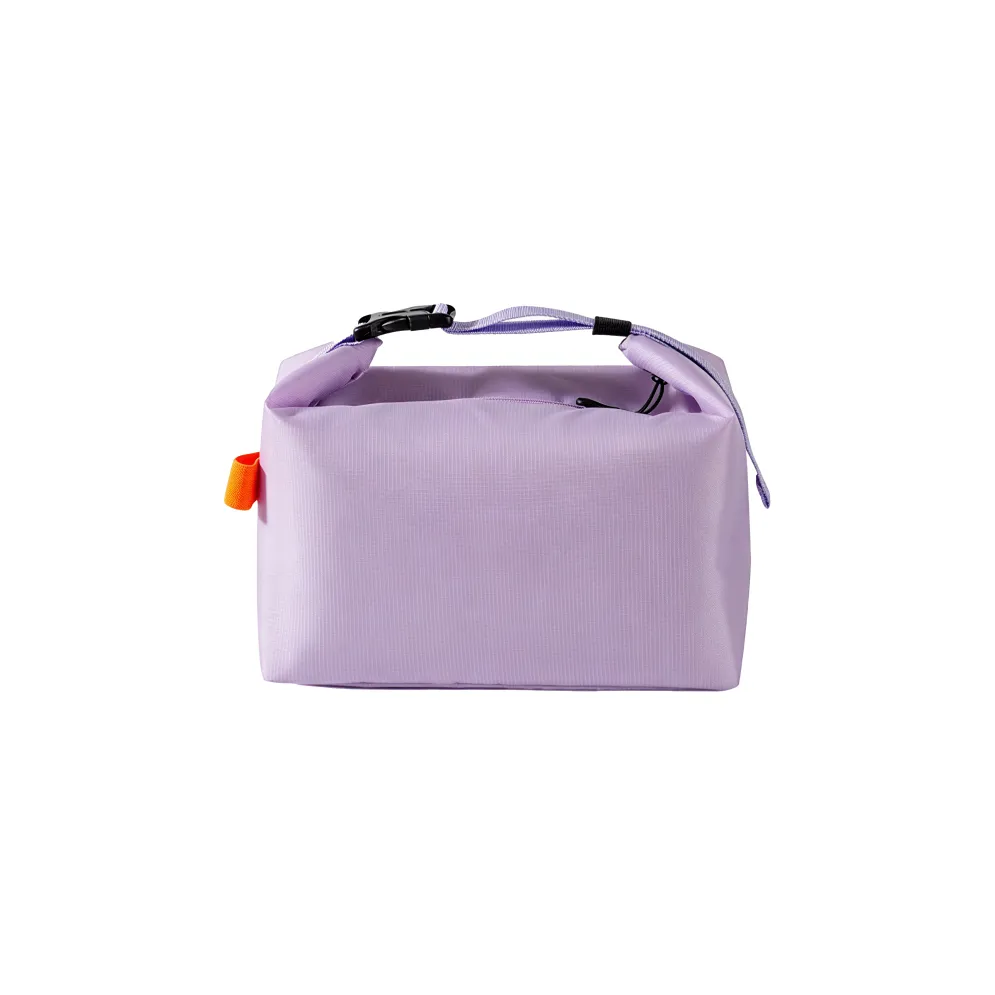 Custom branded periwinkle buckle lunch bag in oxford fabric for employee welcome kit Australia