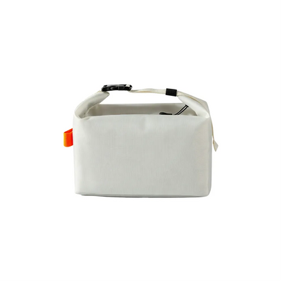 Custom branded off-white buckle lunch bag in oxford fabric for employee welcome kit Australia