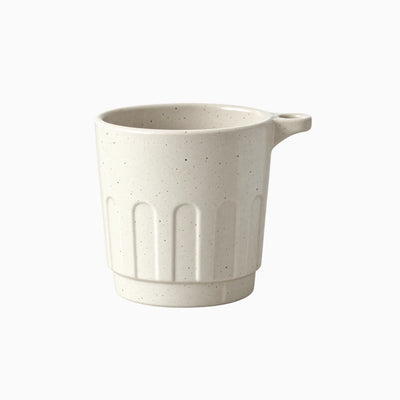 Off-white Doric recycled coffee grounds tasting cup, for coffee cupping and festival events, by Wumble Merch Australia