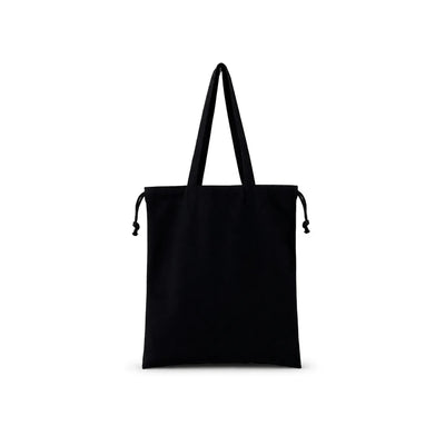 Drawstring Top Cotton-Blend Tote Bag