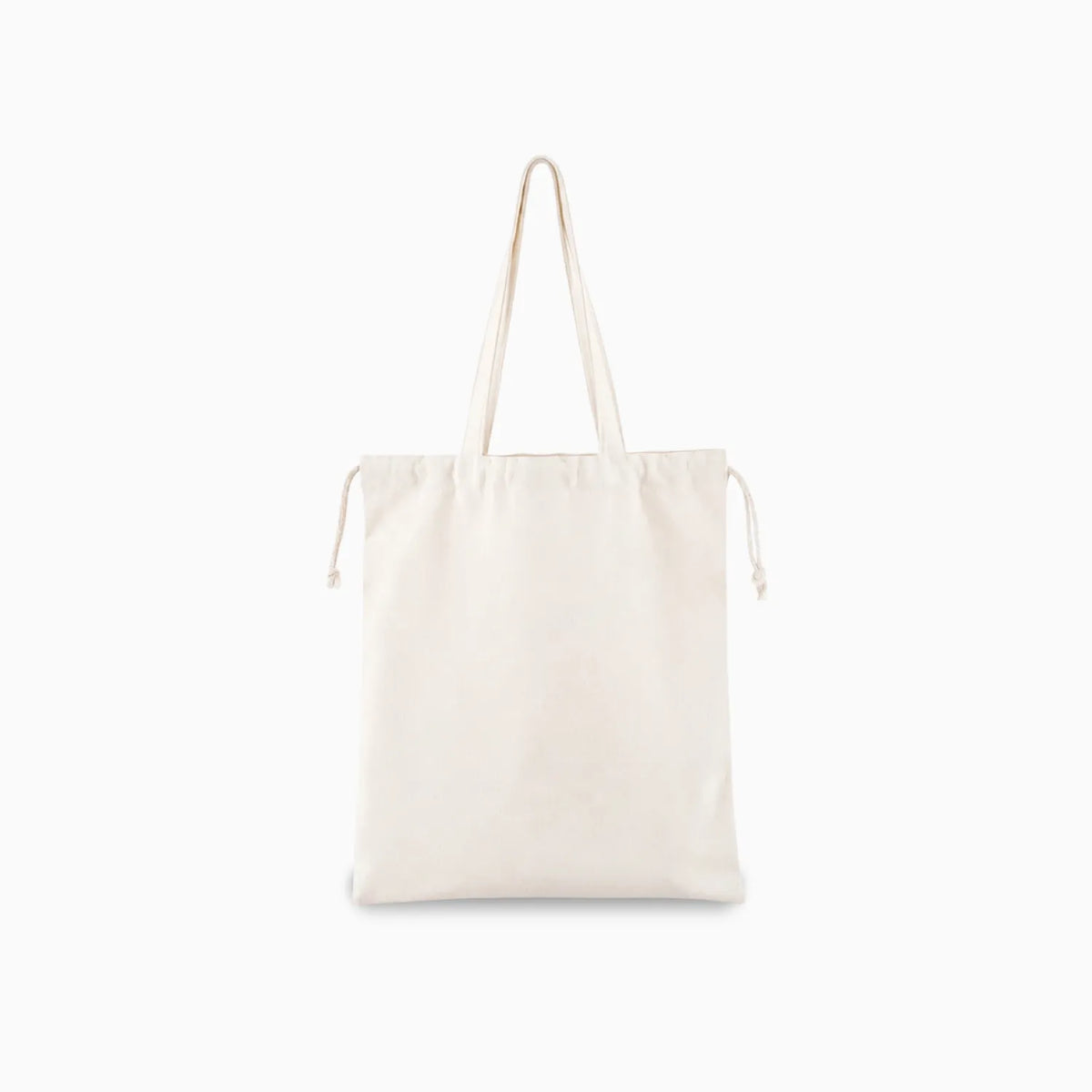 Drawstring Top Cotton-Blend Tote Bag
