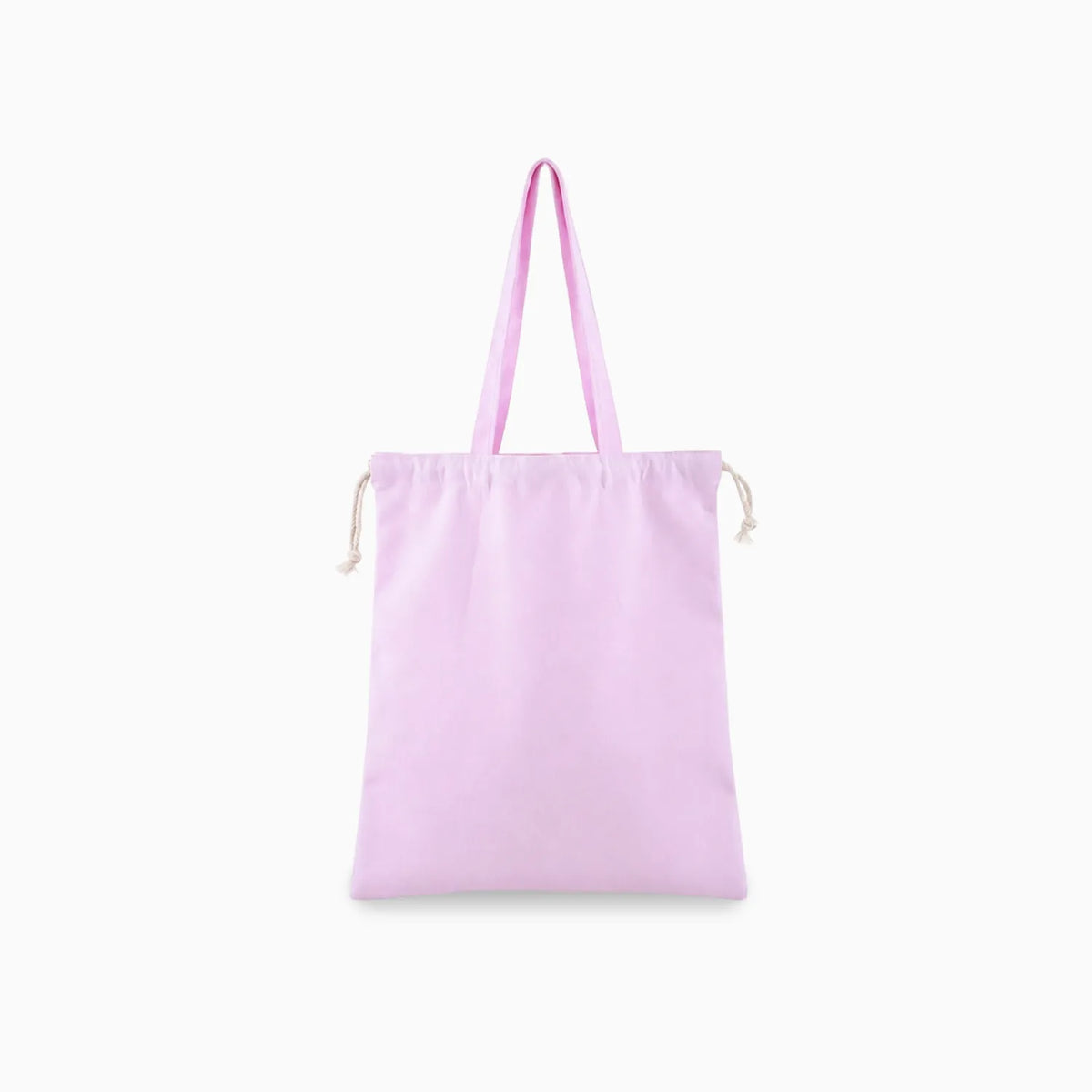 Drawstring Top Cotton-Blend Tote Bag