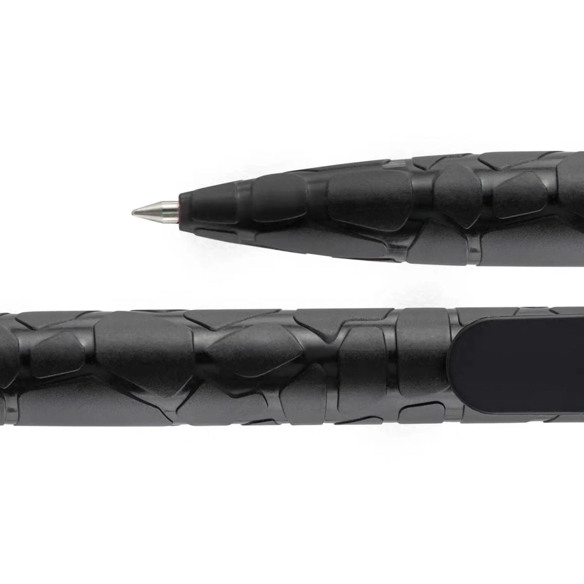 Eco-Friendly Stone Gel Pen with textured cracked-stone barrel, long flat clip and click button