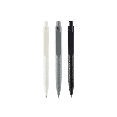 Eco-Friendly Stone Gel Pen with textured cracked-stone barrel, long flat clip and click button