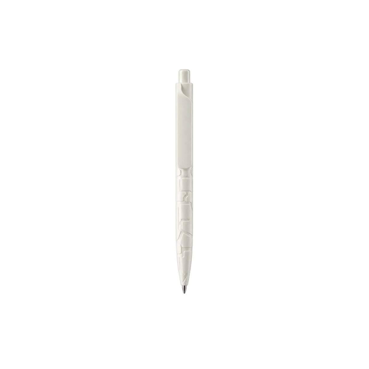 Eco-Friendly Stone Gel Pen with textured cracked-stone barrel, long flat clip and click button