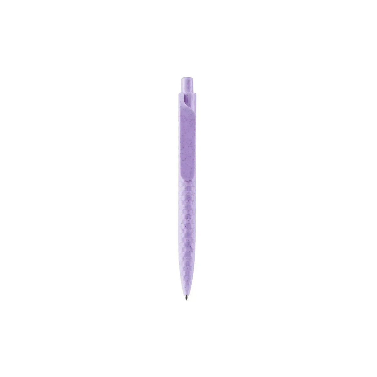 Eco-Friendly Wheat Straw Gel Pen with speckled finish, wide flat clip and click button