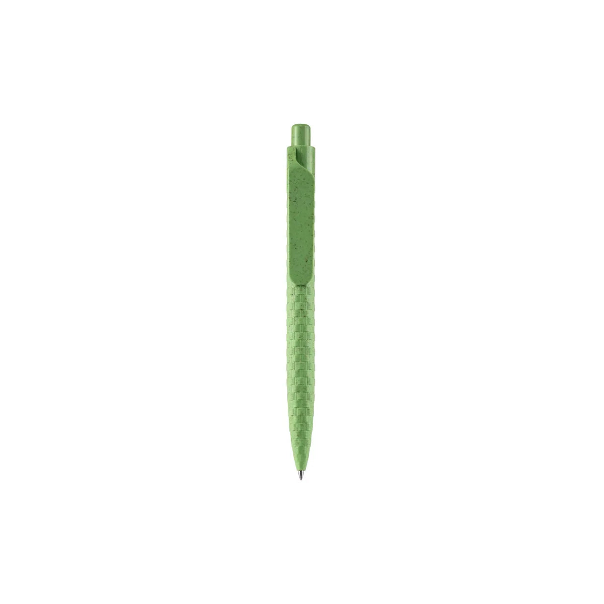 Eco-Friendly Wheat Straw Gel Pen with speckled finish, wide flat clip and click button