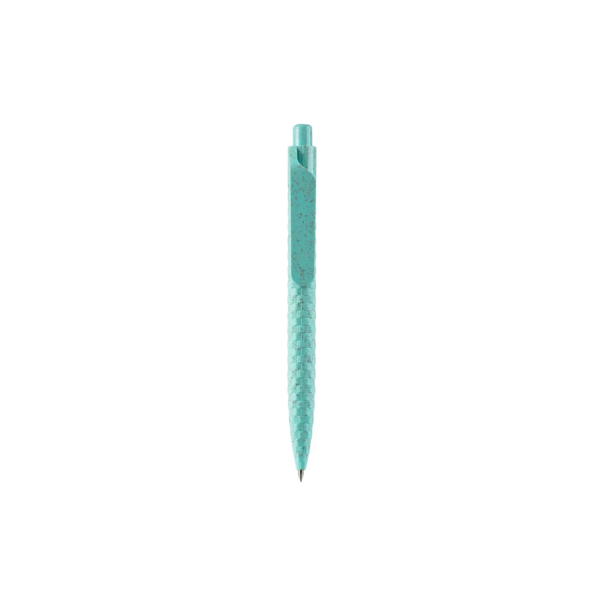 Eco-Friendly Wheat Straw Gel Pen with speckled finish, wide flat clip and click button