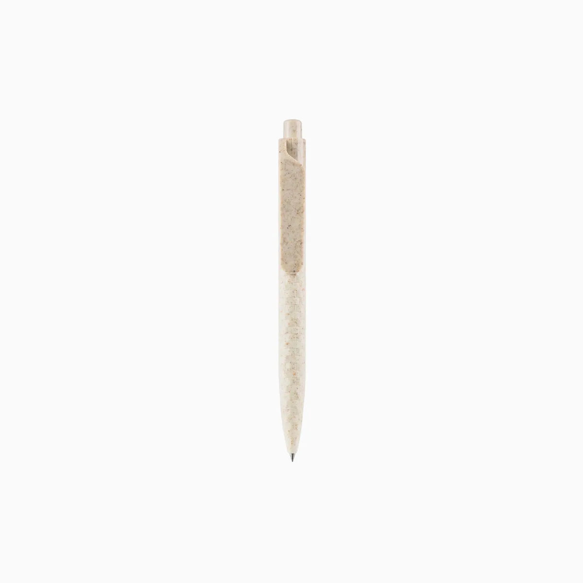 Eco-Friendly Wheat Straw Gel Pen with speckled finish, wide flat clip and click button