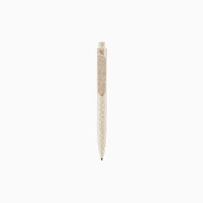 Eco-Friendly Wheat Straw Gel Pen with speckled finish, wide flat clip and click button