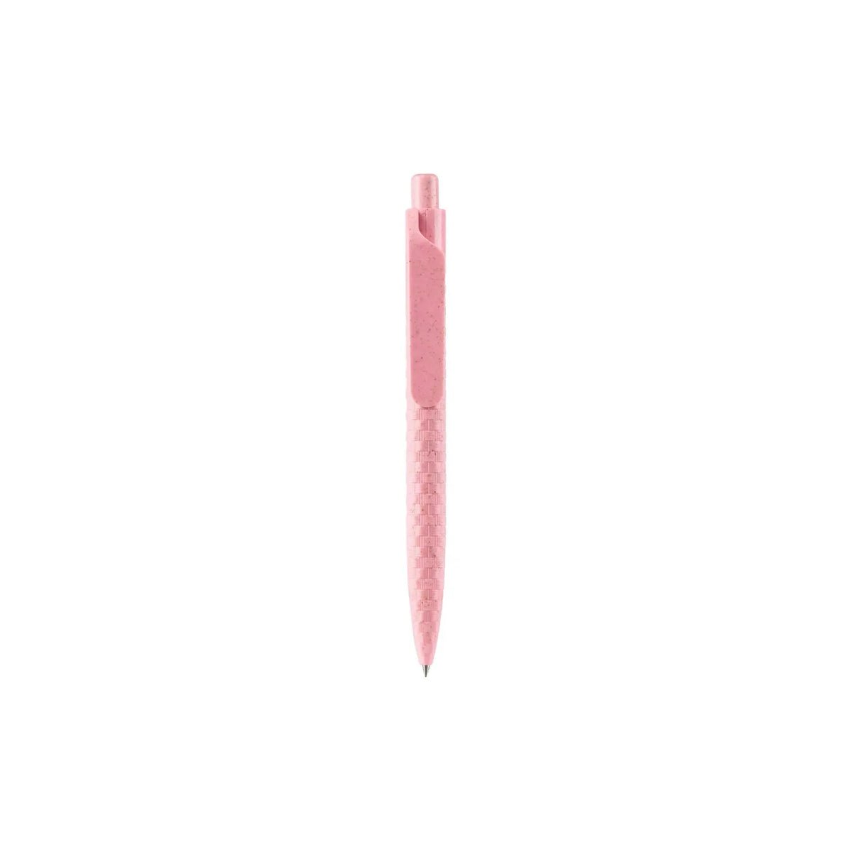 Eco-Friendly Wheat Straw Gel Pen with speckled finish, wide flat clip and click button