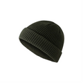 Custom fisherman knit beanie in black – bulk branded winter merch by Wumble