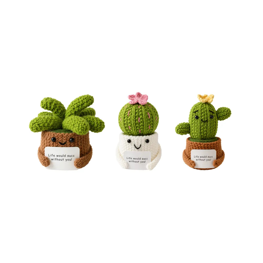 Knitted Emotional Support Desk Plant Add-on Bundle