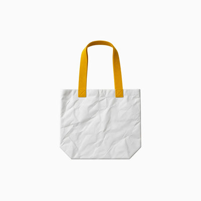 Tan Tyvek tote bag with short handle and long shoulder strap for custom branded event packs by Wumble Merch Australia