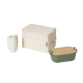 Beige Out Together Lunch and Coffee Kit with steel cup, bamboo lunch box and RPET bag by Wumble Merch Australia
