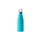 Aqua blue 750ml PLA bottle-style travel cup with a grey loop-top lid on a white background, no branding applied