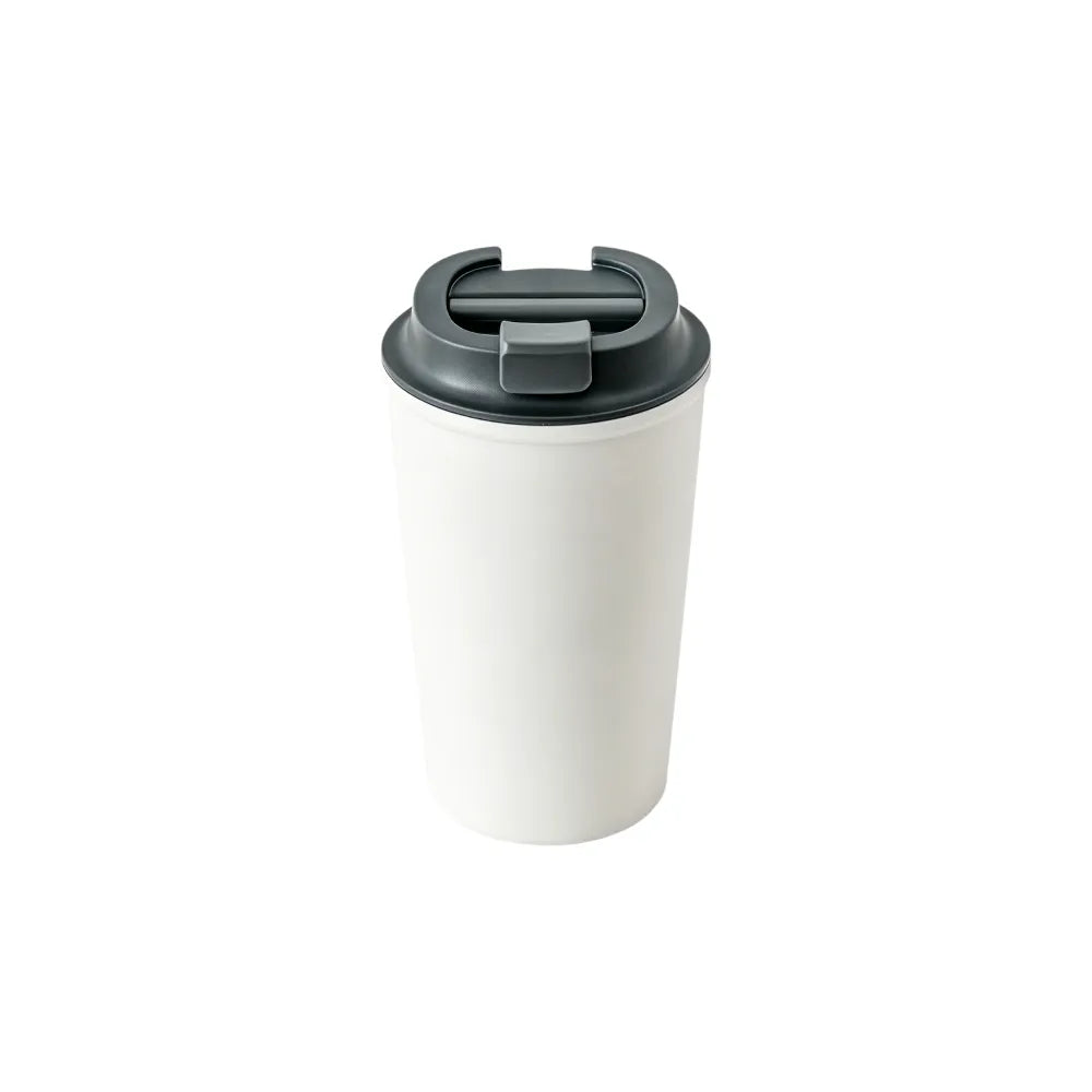 White PLA double-wall travel coffee tumbler, for daily commuters, by Wumble Merch Australia