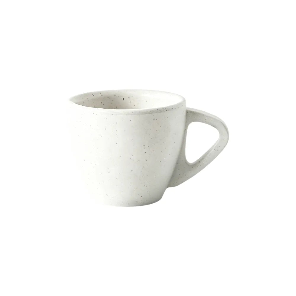 White PLA espresso tasting cup and saucer set, for coffee festivals and markets, by Wumble Merch Australia