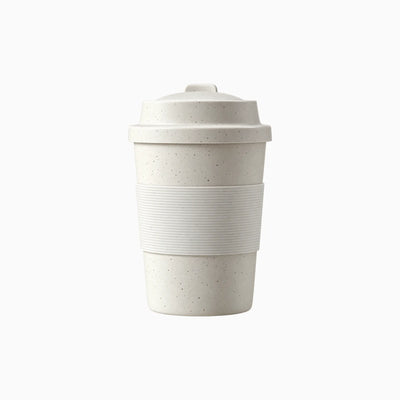 White PLA lanyard travel coffee tumbler, for coffee festivals and outdoor events, by Wumble Merch Australia