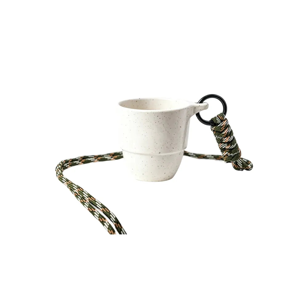 Off-white recycled coffee grounds tasting cup, for cafe tastings and eco corporate gifts, by Wumble Merch Australia