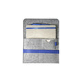 Custom branded RPET felt notebook set with A5 cotton linen notebook and blue elastic band, sustainable bulk stationery Australia by Wumble Merch
