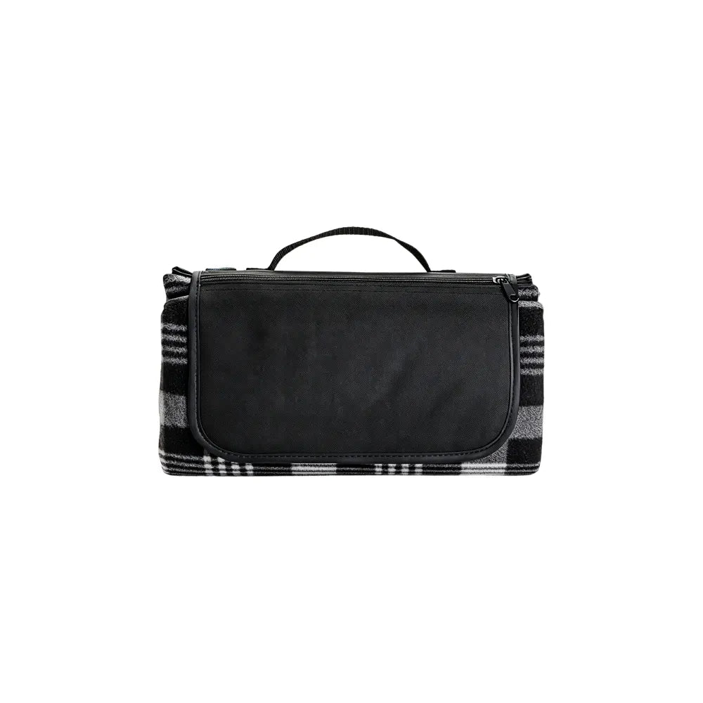 Checkered recycled rPET outdoor picnic mat with built-in carry case by Wumble Merch Australia