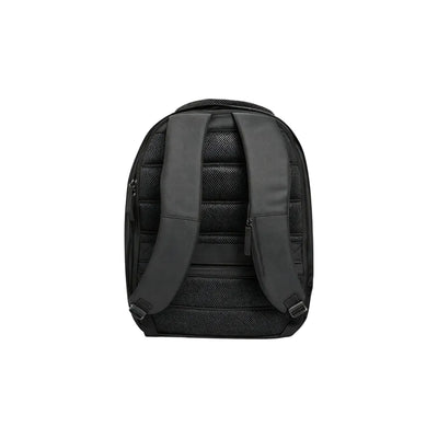  Close up of quilted exterior panels and Repreve recycled yarn texture on laptop backpack, eco corporate gift Australia by Wumble Merch