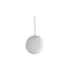 White round silicone zip pouch on a white background with its silicone hanging loop, showing the disc shape and side zip, no Wumble branding applied