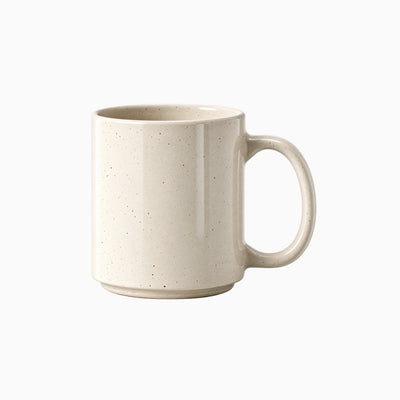 Off-white stackable recycled coffee grounds mug, for corporate gifting and cafe merchandise, by Wumble Merch Australia