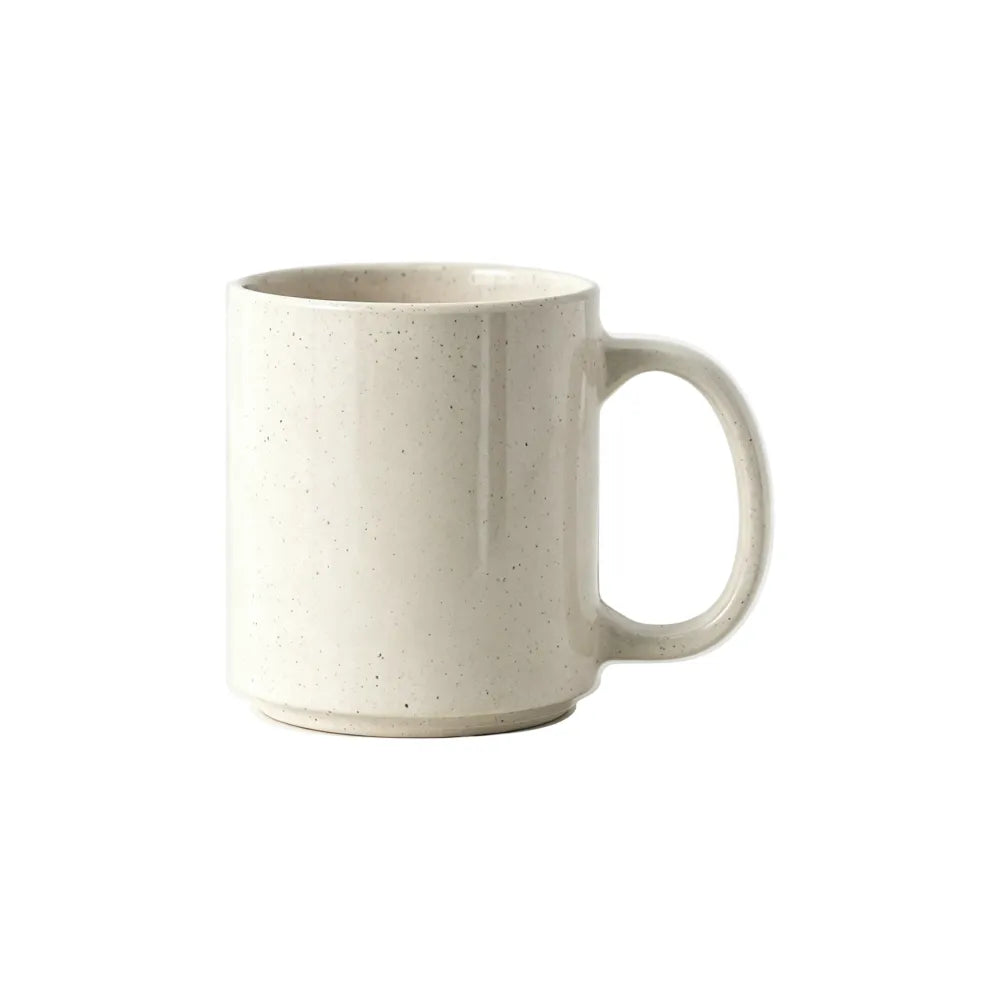 Off-white stackable recycled coffee grounds mug, for corporate gifting and cafe merchandise, by Wumble Merch Australia