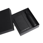 Black A5 Tyvek notebook and insulated bottle executive gift kit by Wumble Merch Australia