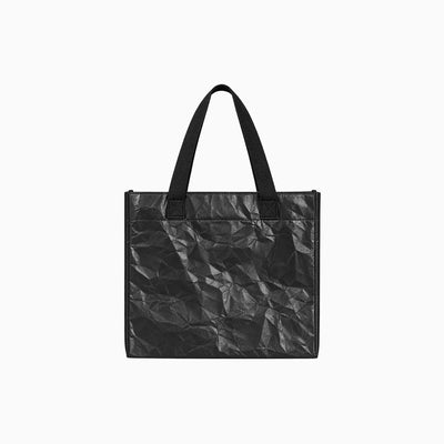 Black Tyvek work bag with snap closure for custom branded welcome kits by Wumble Merch Australia