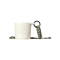 Off white water drop recycled coffee grounds tasting cup, for trail-side coffee tastings, by Wumble Merch Australia