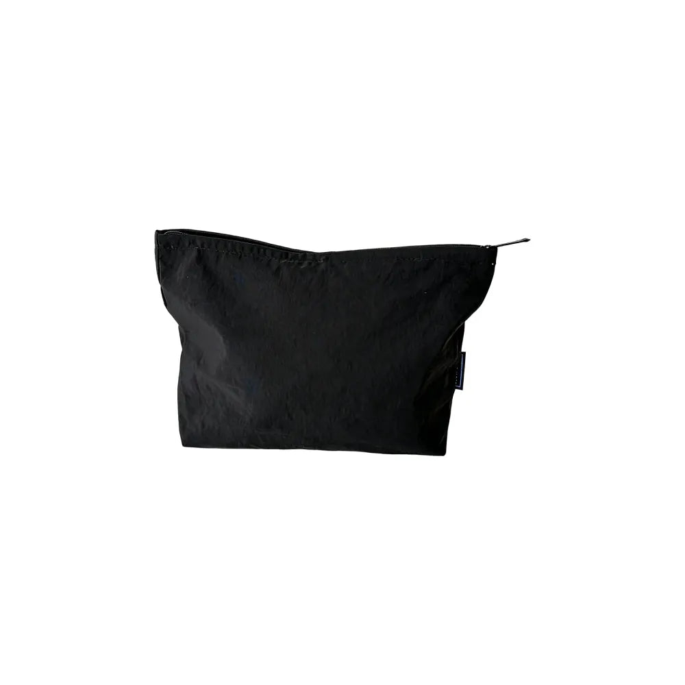 Custom branded zip pouch in black, waterproof nylon, bulk merch Australia by Wumble