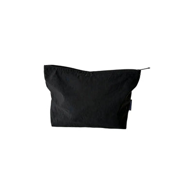 Custom branded zip pouch in black, waterproof nylon, bulk merch Australia by Wumble