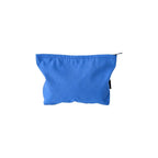 Custom branded zip pouch in cobalt blue, waterproof nylon, bulk merch Australia by Wumble